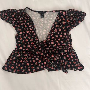 vintage floral crop top